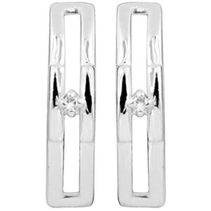 Art Diamond Stříbrné náušnice na šroubek s diamanty DAGUP1249S