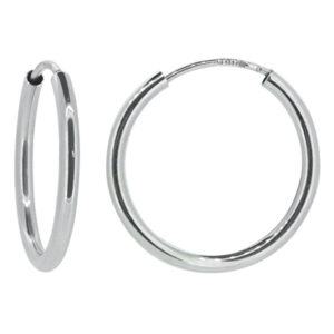 Brilio Dámské náušnice kruhy z bílého zlata P115.750112005.575 5 cm
