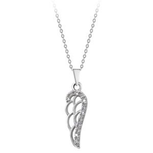 Brilio Přívěsek Andělské křídlo z bílého zlata 249 001 00623 07