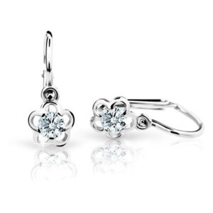 Cutie Jewellery Dětské náušnice z bílého zlata C1945-10-X-2 zelená