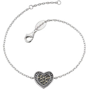 Engelsrufer Stříbrný náramek Srdce s markazity ERB-HEART-MA