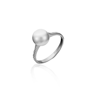 JVD Elegantní stříbrný prsten se syntetickou perlou SVLR0400XH2P1 52 mm