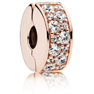 Pandora Bronzový klip s krystaly 781817CZ