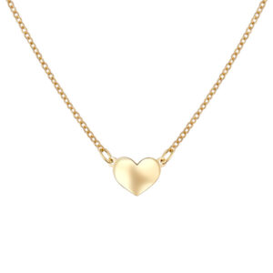 Praqia Romantický zlatý náhrdelník se srdíčkem N704 1
