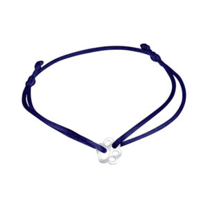 Praqia Šňůrkový modrý kabala náramek Tlapička KA6178_RH