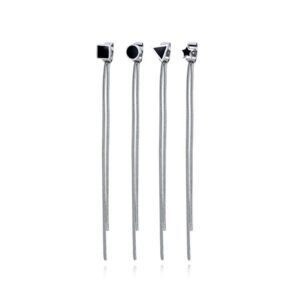 Troli Bicolor souprava asymetrických náušnic z oceli VSE008S-PET