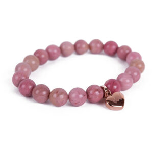 Vuch Romantický korálkový náramek z rodonitu Romantic Soul L (18 - 19 cm)