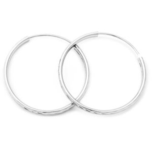 Beneto Úžasné stříbrné kruhové náušnice AGUC2103/50/N