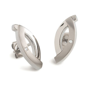 Boccia Titanium Elegantní titanové náušnice s diamanty 0591-03