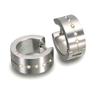 Boccia Titanium Titanové náušnice s diamanty 0503-11