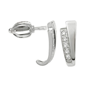 Brilio Náušnice z bílého zlata s krystaly 239 001 00575 07