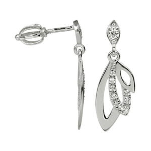 Brilio Náušnice z bílého zlata s krystaly 239 001 00805 07