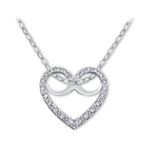 Brilio Romantický náhrdelník Srdce s krystaly 279 001 00089 07 (řetízek