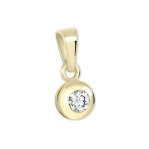 Brilio Zlatý přívěsek s krystalem 246 001 00322