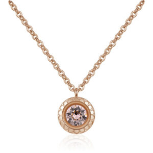 Brosway Růžově zlacený ocelový náhrdelník s krystalem Magic BGI07