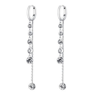 Brosway Třpytivé dlouhé náušnice s krystaly Symphonia BYM87