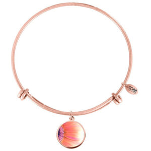 CO88 Bronzový ocelový náramek s rozkvetlým přívěskem 860-180-011033-0000