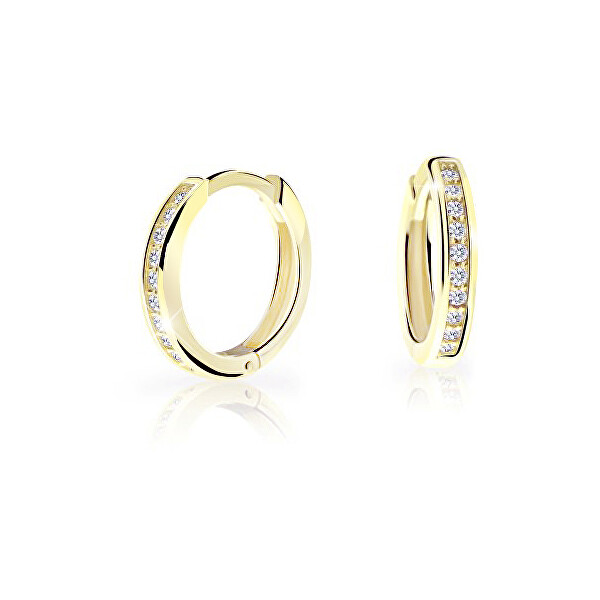 Cutie Jewellery Nadčasové kruhové náušnice ze žlutého zlata C3343-80-10-X-1