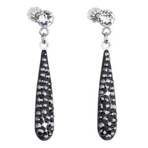 Evolution Group Překrásné náušnice s krystaly 31163.5 hematite