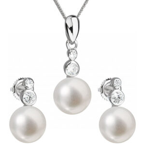 Evolution Group Souprava stříbrných šperků s pravými perlami Pavona 29035.1 (náušnice
