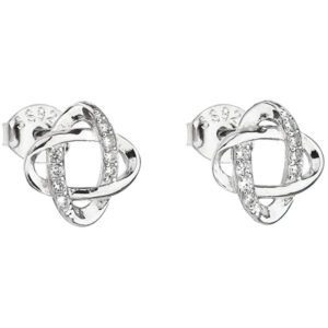 Evolution Group Stříbrné náušnice se zirkony 11070.1