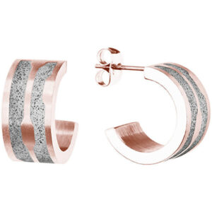 Gravelli Kruhové ocelové náušnice s betonem Split GJEWRGG104UN