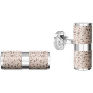 Gravelli Manžetové knoflíčky z oceli a betonu Unity GJCMSLS109UN