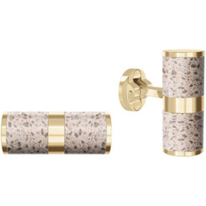 Gravelli Manžetové knoflíčky z oceli a betonu Unity GJCMYGS109UN