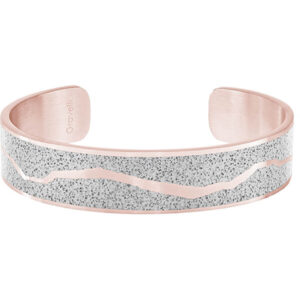 Gravelli Pevný ocelový náramek s betonem Split bronzová/šedá GJBWRGG102UN