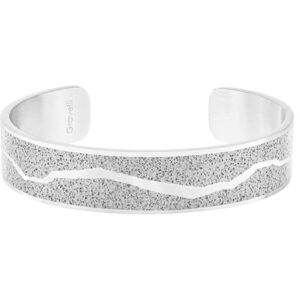 Gravelli Pevný ocelový náramek s betonem Split ocelová/šedá GJBWSSG102UN