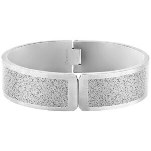 Gravelli Pevný otvírací náramek z oceli s betonem Fusion Hinged ocelová/šedá GJBWSSG111UN