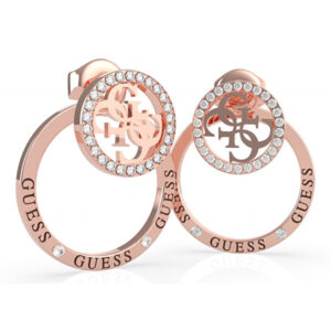 Guess Fashion bronzové náušnice 2v1 UBE79096