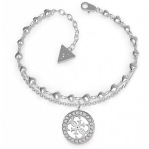 Guess Slušivý náramek s třpytivým přívěskem Tropical Sun UBB78025-S