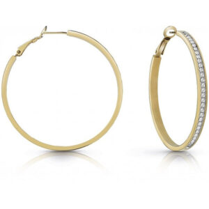 Guess Třpytivé náušnice kruhy UBE28095