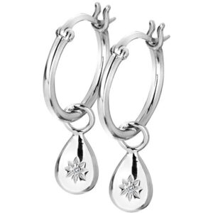 Hot Diamonds Stříbrné kruhové náušnice s diamanty 2v1 Hoops DE627