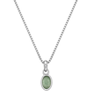 Hot Diamonds Stříbrný náhrdelník pro narozené v březnu Birthstone DP756