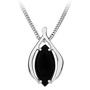 JVD Stylový stříbrný přívěsek s černým onyxem SVLP0348SH8BL00