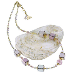 Lampglas Romantický náhrdelník Cutie Smile z perel Lampglas NCU35