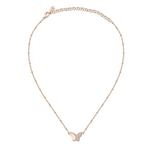 Morellato Bronzový motýlkový náhrdelník s krystaly Passioni SAUN03