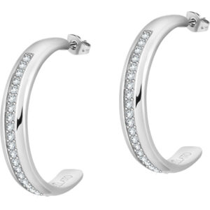 Morellato Ocelové náušnice kruhy s krystaly Cerchi SAKM70