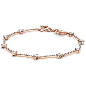 Pandora Bronzový náramek s třpytivými zirkony a krystaly 589217C01 18 cm