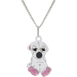 Praqia Dívčí stříbrný náhrdelník Medvídek KO0976_CU035_40_RH  (řetízek