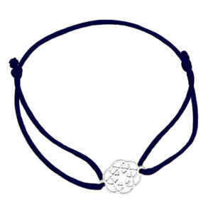 Praqia Šňůrkový černý kabala náramek Mandala KA6202