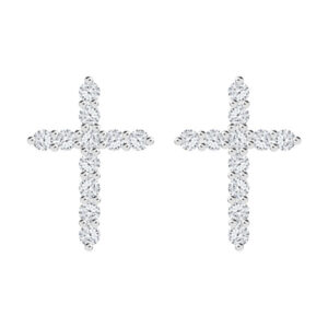 Preciosa Designové stříbrné náušnice Tender Cross s kubickou zirkonií Preciosa 5333 00