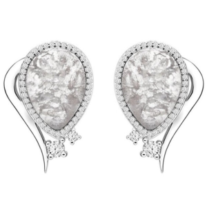 Preciosa Elegantní náušnice Ines Matrix bílé 6111 11