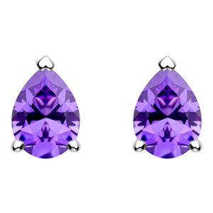 Preciosa Něžné stříbrné náušnice Lyra Violet 5265 56