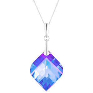 Preciosa Stříbrný náhrdelník s krystalem Lilac 6043 43 (řetízek