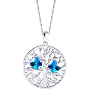 Preciosa Stříbrný náhrdelník s krystaly Tree of Life 6072 46 (řetízek