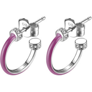 Rosato Stříbrné kruhové náušnice se zirkony Storie RZO003