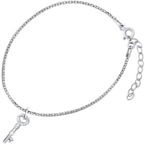 Silvego Jemný stříbrný řetízek na nohu Klíč ZTS83504VSW